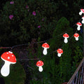 Set Of 10 Shrooms String Solar Powered Fun Garden Lights Outdoor Lighting