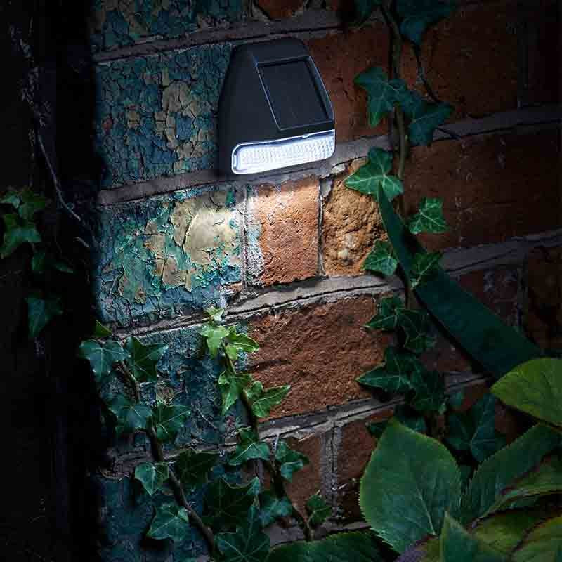 4 Pack Solar Powered Wall Fence & Post Lights LED Garden Security Super Bright