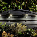 4 Pack Premier Wall Fence & Post Light 10 Lumen LED Solar Powered Garden Lights