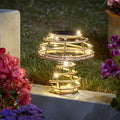 Glow Cap Small Rattan Light Up Mushroom Solar Powered Garden Decor