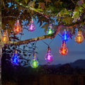 Eureka! Neonesque Coloured Light Bulb Solar Powered Outdoor Garden String Lights