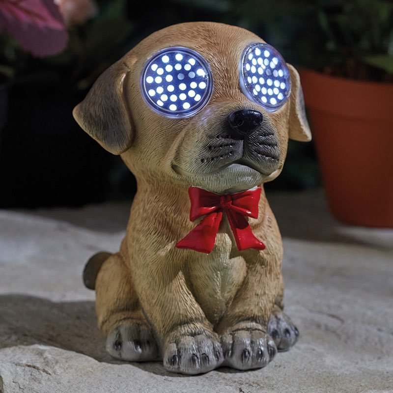 Blinkin' Dog Light Solar Powered Fun Winking Garden Decorative Light 13 x 10cm