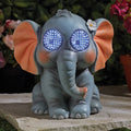 Blinkin' Elephant Light Solar Powered Fun Winking Garden Decorative Light 19cm