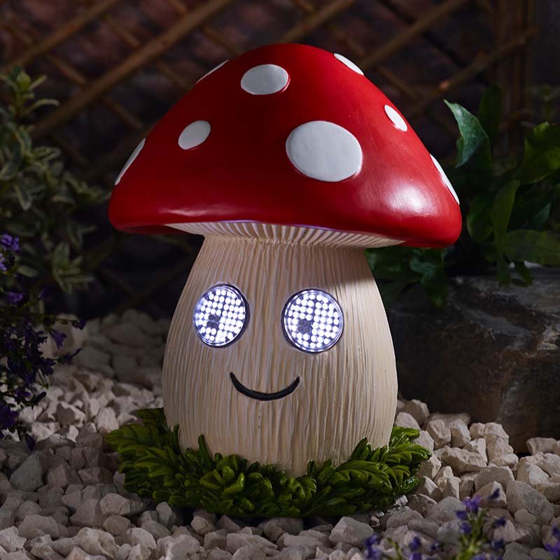 Blinkin' Mushroom Light Solar Powered Fun Winking Garden Decorative Lighting