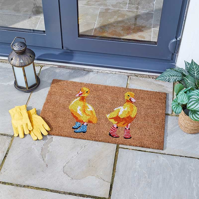 Ducks In Wellies Decoir Doormat 45 x 75cm Indoor Or Outdoor Mat