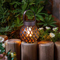 Festival Lantern Cool Flame Effect Bronze Colour Solar Decorative Garden Light