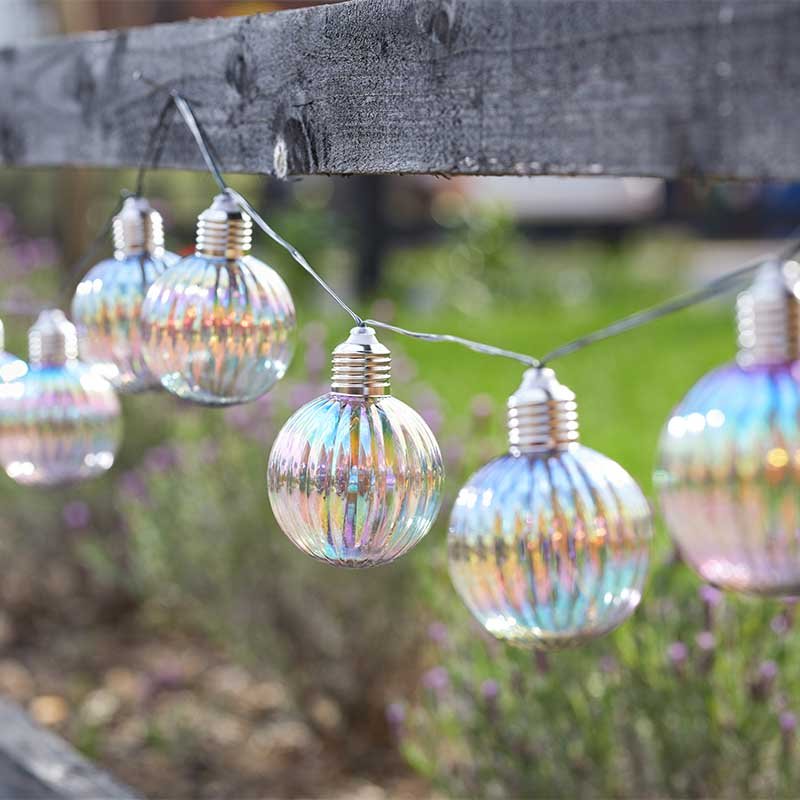 Pretty Firefly Opal String Lights Set Of 10 Solar Powered Decor Smart Garden