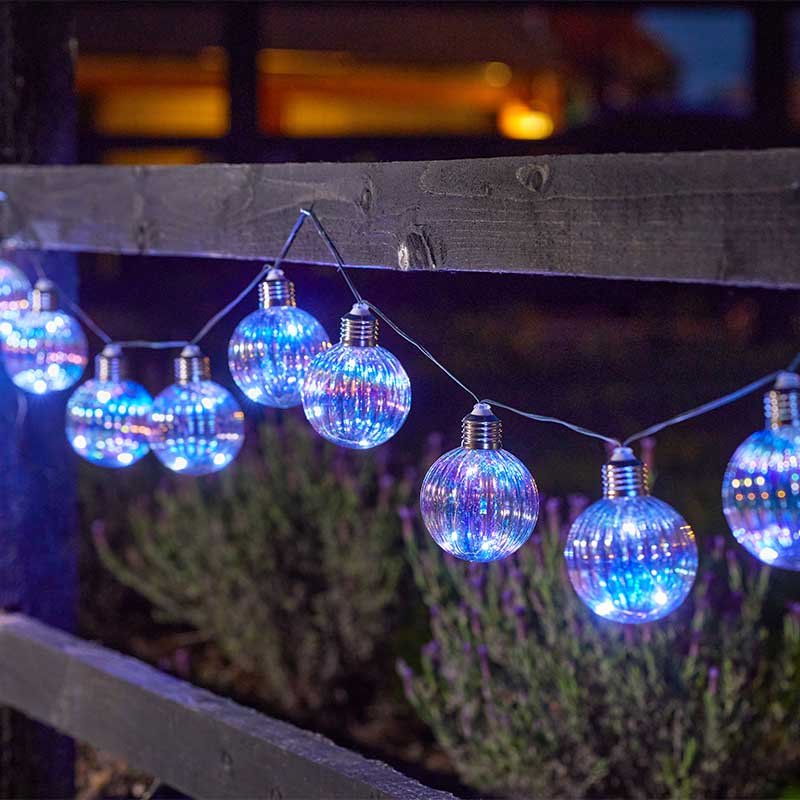 Pretty Firefly Opal String Lights Set Of 10 Solar Powered Decor Smart Garden