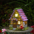 Pretty Fairy Flower Lodge Fairy Garden House Solar Powered Light Up LED Decor