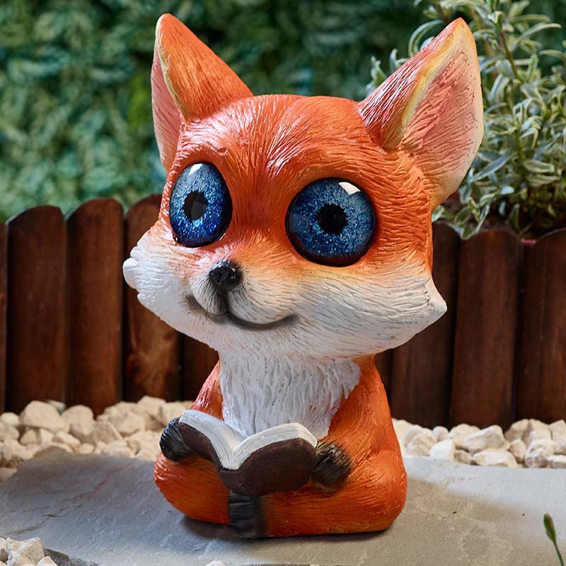 Fox Eyes Garden Solar Powered Fox With Light Up Eyes Garden Ornament Cute Decor