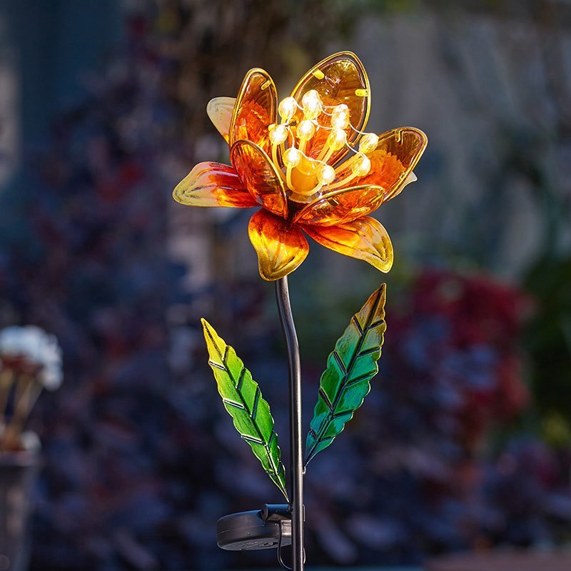 GloBloom Vibrant Yellow Stake Light Garden Stunning Flower Light Solar Powered