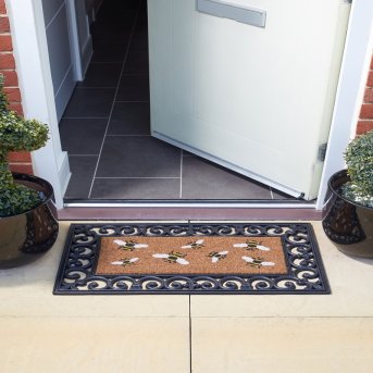 Honeybees Insert Doormat 53 x 23cm Decoir Indoor Or Outdoor Mat