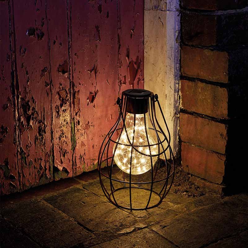 Large Eureka Firefly Solar Powered Lantern Garden Light Table Top Or Hanging