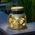 Lemon Yellow Wonderland Rope Handle Glass Jar Home Lantern