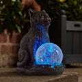 Mystic Mog Light Up Garden Ornament Solar Powered Gazing Ball Multicoloured LED