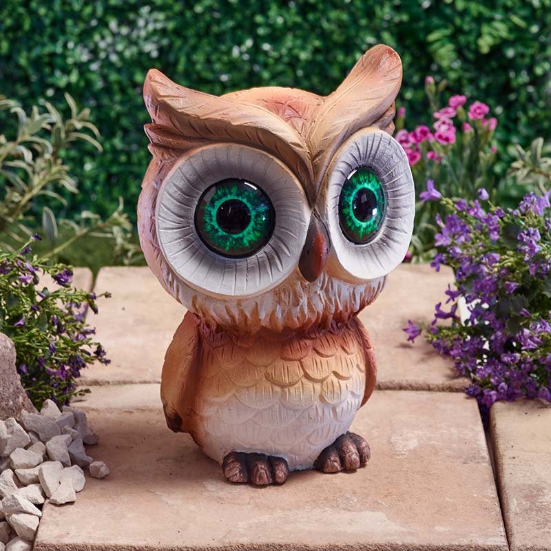 Owl Eyes Garden Solar Powered Owl With Light Up Eyes Garden Ornament Cute Decor