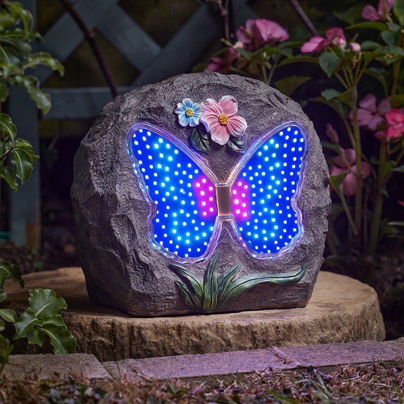 Papillon Animated Rock Garden Light Flashing Pretty Rock Light For Planters/Pots