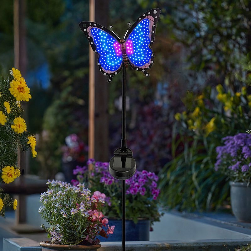 Papillon Animated Garden Stake Light Flashing Stake Light For Planters & Pots