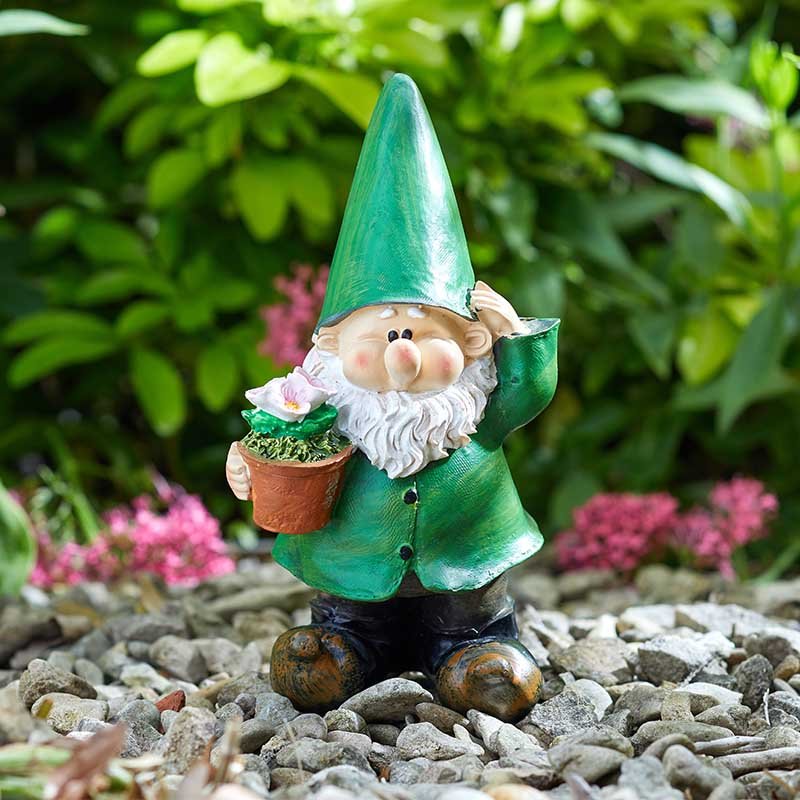 Woodland Wilf Pots The Plants Decorative Garden Gnome Novelty Resin Ornament