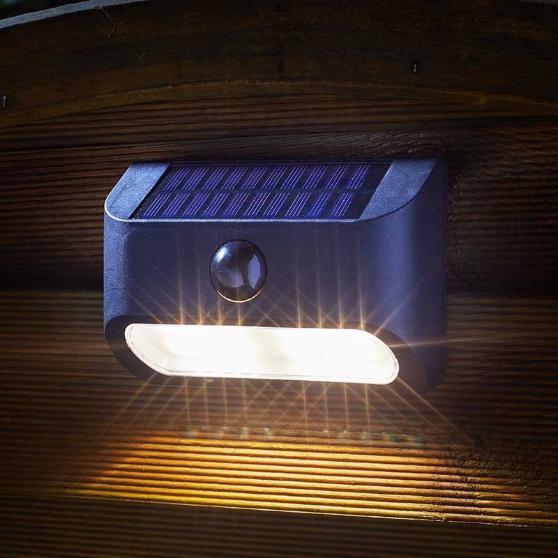 Sentinel Super Bright Solar Powered LED PIR Outdoor Garden Security Wall Light