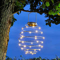 Spiralight Decorative LED Solar Powered Modern Hanging Large Garden Lantern
